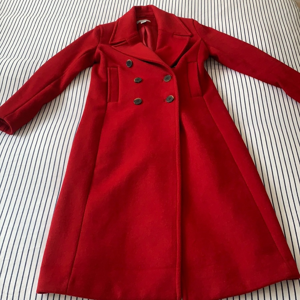 Red long coat
